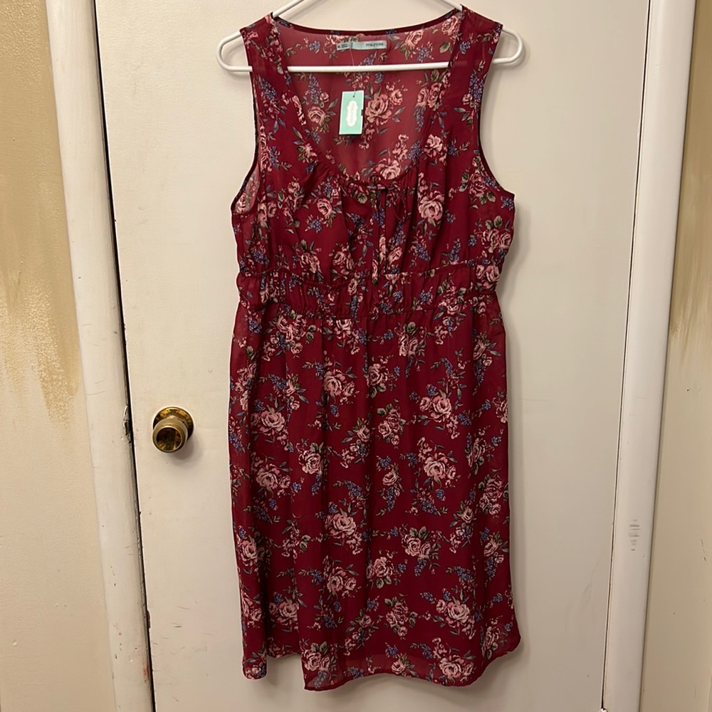 Maurice’s Women’s Dress Maroon/Floral Size XL NWT